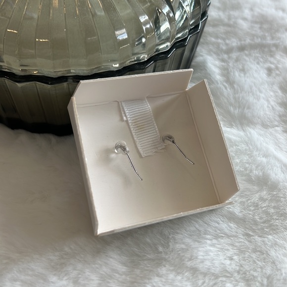 Cubic Zirconia Sterling Silver Earrings - Picture 3 of 3